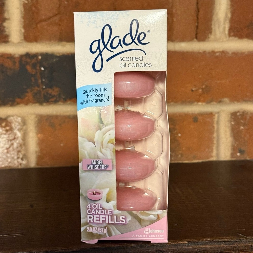 Glade Angel‎ Whispers Infused Scented Oil Candle Refills 4 NIB DISCONTINUED